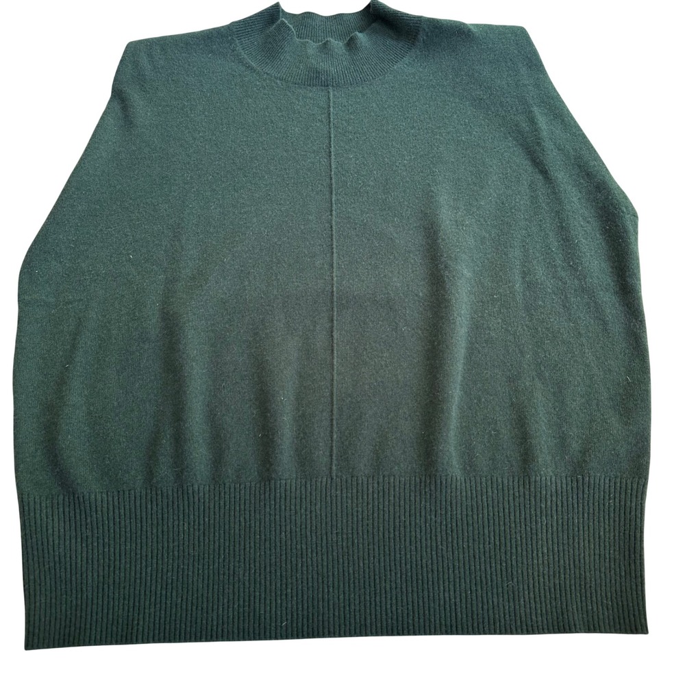 Banana Republic Womens XL 100% Cashmere Mock Neck Sleeveless Sweater Green